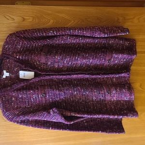 COPY - 2X J Jill knit tweed jacket.